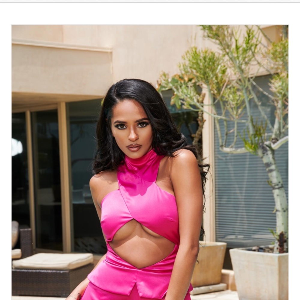 Sexy Sasha | Pink satin dress
